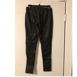 Faux leather pants